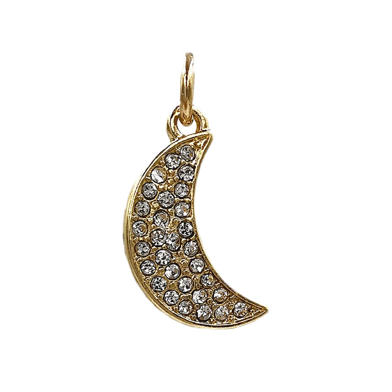 14K Gold-Plated Pavé Moon Charm by Bead Landing™